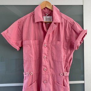 Pistola Grover Washed Pink Utility Jumpsuit NEW